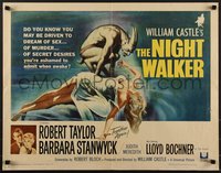 7r0877 NIGHT WALKER 1/2sh 1965 William Castle, Reynold Brown art of monster & sexy woman!