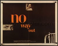 7r0878 NO WAY OUT 1/2sh 1950 unusual design by Erik Nitsche, Richard Widmark & Linda Darnell, rare!