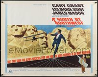 7r0879 NORTH BY NORTHWEST 1/2sh R1966 Cary Grant chased by cropduster by Mt. Rushmore, Hitchcock!