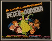 7r0880 PETE'S DRAGON revised 1/2sh 1977 Walt Disney animation/live action, colorful art of Elliott!