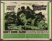 7r0888 TOWER OF LONDON 1/2sh 1962 Vincent Price, Roger Corman, montage of horror artwork!