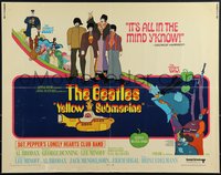 7r0895 YELLOW SUBMARINE 1/2sh 1968 wonderful psychedelic art of Beatles John, Paul, Ringo & George!