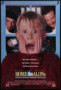 7r0463 HOME ALONE DS 1sh 1990 wacky Macaulay Culkin applying aftershave in bathroom, Pesci, Stern!