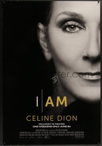 7r0466 I AM CELINE DION advance DS 1sh 2024 shadowy close-up of the star, ultra rare!