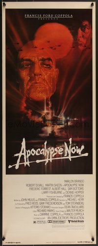 7r0665 APOCALYPSE NOW insert 1979 Francis Ford Coppola, classic Peak art of Brando and Sheen!