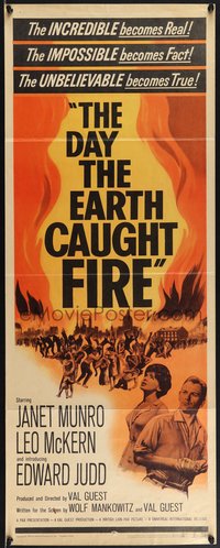 7r0685 DAY THE EARTH CAUGHT FIRE insert 1962 Val Guest sci-fi, the most jolting events of tomorrow!