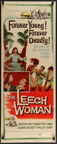 7r0704 LEECH WOMAN insert 1960 deadly female vampire drained love & life from every man she trapped!