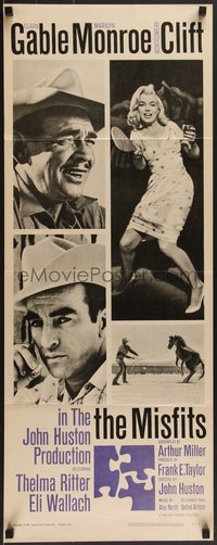 7r0709 MISFITS insert 1961 Clark Gable, Montgomery Clift & ping-ponging sexy Marilyn Monroe!