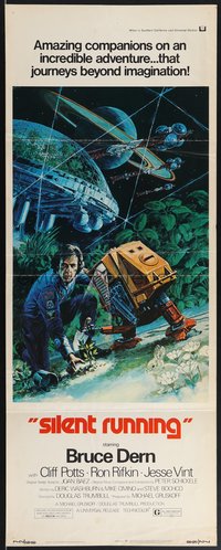 7r0726 SILENT RUNNING insert 1972 Douglas Trumbull, cool art of Bruce Dern & his robot by Akimoto!