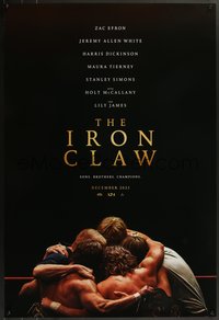 7r0479 IRON CLAW teaser DS 1sh 2023 Zac Efron, Jeremy Allen White, wrestling, ultra rare!