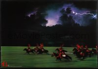 7r0969 RAN teaser Japanese 1985 Kurosawa classic, image of samurais on horseback w/lightning, rare!