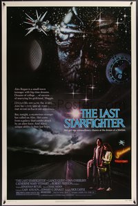 7r0498 LAST STARFIGHTER 1sh 1984 Catherine Mary Stewart & Lance Guest as video game pilot!