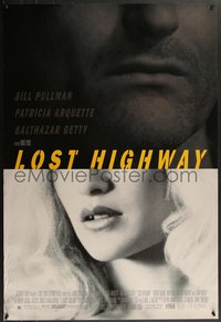 7r0507 LOST HIGHWAY 1sh 1997 David Lynch, split image of Bill Pullman & Patricia Arquette!