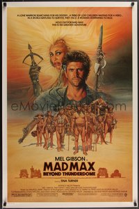 7r0510 MAD MAX BEYOND THUNDERDOME 1sh 1985 art of Mel Gibson & Tina Turner by Richard Amsel!