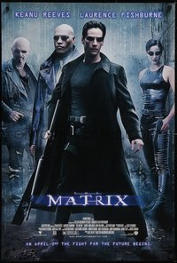 7r0517 MATRIX advance DS 1sh 1999 Keanu Reeves, Carrie-Anne Moss, Laurence Fishburne, Wachowskis!