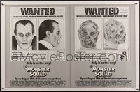 7r0525 MONSTER SQUAD advance 1sh 1987 wacky wanted poster mugshot images of Dracula & the Mummy!