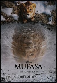 7r0526 MUFASA: THE LION KING advance DS 1sh 2024 Walt Disney prequel, Pierre, cute image, ultra rare!