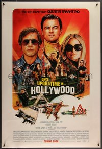 7r0534 ONCE UPON A TIME IN HOLLYWOOD int'l advance DS 1sh 2019 Tarantino, DiCaprio, Chorney art!