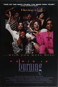 7r0543 PARIS IS BURNING 1sh 1990 cross-dressing drag queens in NYC!