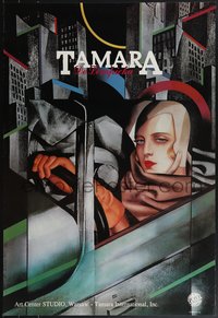 7r0307 TAMARA DE LEMPICKA exhibition Polish 26x38 1990 cool Roslaw Szaybo art deco style art, rare!