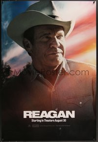 7r0560 REAGAN teaser DS 1sh 2024 Dennis Quaid in the title role as the President, ultra rare!