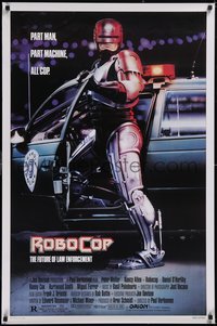 7r0568 ROBOCOP 1sh 1988 Paul Verhoeven, full-length cyborg police Peter Weller by Mike Bryan!