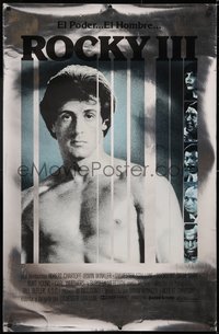 7r0572 ROCKY III foil heavy stock int'l Spanish language 1sh 1982 boxer Sylvester Stallone!