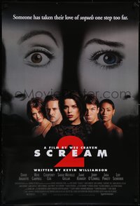 7r0577 SCREAM 2 1sh 1997 Wes Craven, Neve Campbell, Jada Pinkett Smith, Jerry O'Connell, Cox!