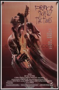 7r0104 SIGN 'O' THE TIMES 26x40 video poster 1987 rock and roll concert, great image of Prince w/guitar!