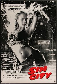 7r0584 SIN CITY teaser DS 1sh 2005 Frank Miller comic, b/w image of sexy Jessica Alba as Nancy!