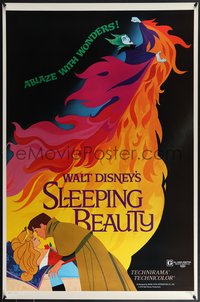 7r0587 SLEEPING BEAUTY 1sh R1979 Disney cartoon classic, great image of the three fairy godmothers!