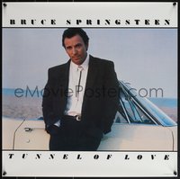 7r0139 BRUCE SPRINGSTEEN 23x23 music poster 1987 Tunnel of Love, leaning against car w/ jacket, rare