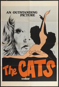 7r0250 CATS 23x34 special poster 1976 Les Felines, great sexy nude art, it's an outstanding picture!