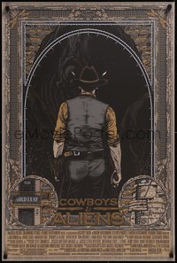 7r0325 COWBOYS & ALIENS #3/170 24x36 art print 2011 Mondo, art by Florian Bertmer!