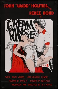 7r0251 CREAM RINSE 22x34 special poster 1976 John 'Wadd' Holmes, sexy barber shop art, ultra rare!