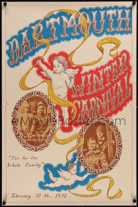 7r0252 DARTMOUTH WINTER CARNIVAL 23x35 special poster 1971 Fun For the Whole Family, ultra rare!