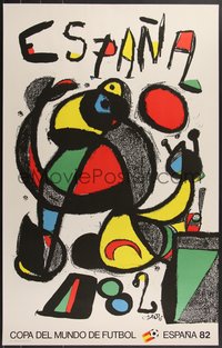 7r0259 ESPANA 82 24x37 French special poster 1982 cool abstract art by Joan Miro, ultra rare!