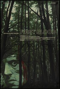 7r0331 FIRST BLOOD #29/300 24x36 art print 2020 Mondo, Stallone as Rambo by Barrett, regular ed.!