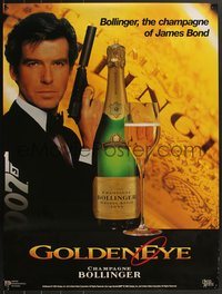 7r0261 GOLDENEYE 24x32 special poster 1995 Pierce Brosnan as Bond, Bollinger Champagne, rare!