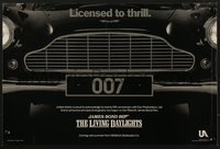 7r0779 LIVING DAYLIGHTS 12x18 special poster 1986 great image of classic Aston Martin car grill!