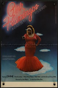 7r0781 PINK FLAMINGOS 11x17 special poster 1972 John Waters' classic exercise in poor taste!