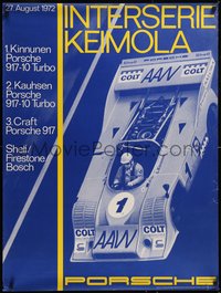 7r0020 PORSCHE 30x40 German special poster 1972 Interserie Keimola, ultra rare!