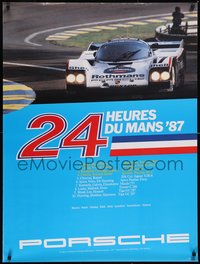 7r0015 PORSCHE 30x40 German special poster 1987 Reichert design, Le Mans 1987, ultra rare!