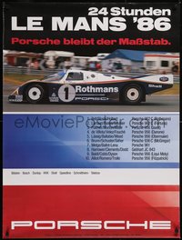 7r0016 PORSCHE 30x40 German special poster 1986 Reichert design, Le Mans 1986, ultra rare!