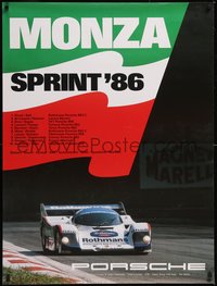 7r0017 PORSCHE 30x40 German special poster 1986 Reichert art, Monza, ultra rare!