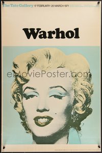 7r0753 TATE GALLERY WARHOL 20x30 English art exhibition 1971 sexy Marilyn Monroe, rare wove paper!