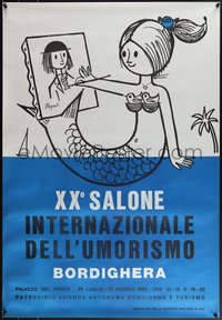 7r0280 XXO SALONE INTERNAZIONALE DELL'UMORISMO 27x40 Italian special poster 1967 ultra rare!