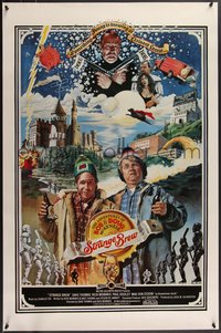 7r0602 STRANGE BREW int'l 1sh 1983 art of hosers Rick Moranis & Dave Thomas with beer by John Solie!