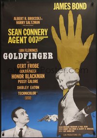 7r0232 GOLDFINGER Swedish R1967 Sean Connery as James Bond 007, Blackman as Pussy Galore, Aberg art!