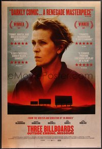 7r0619 THREE BILLBOARDS OUTSIDE EBBING, MISSOURI int'l DS 1sh 2017 Best Actress McDormand!